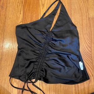 Black Silk Cutout Top from MOTELROCKS